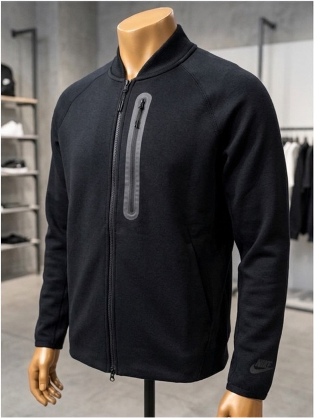 NWOT Nike Sportswear Tech Fleece Bomber Jacket Black XL